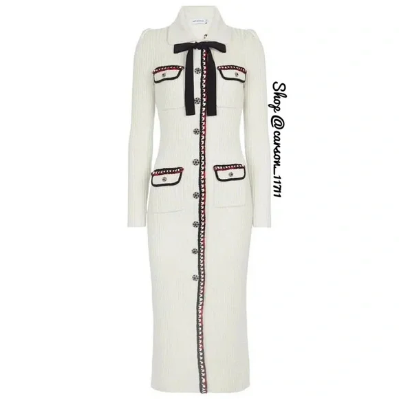 Self Portrait Longline Cardigan Dress S - Picture 6 of 14